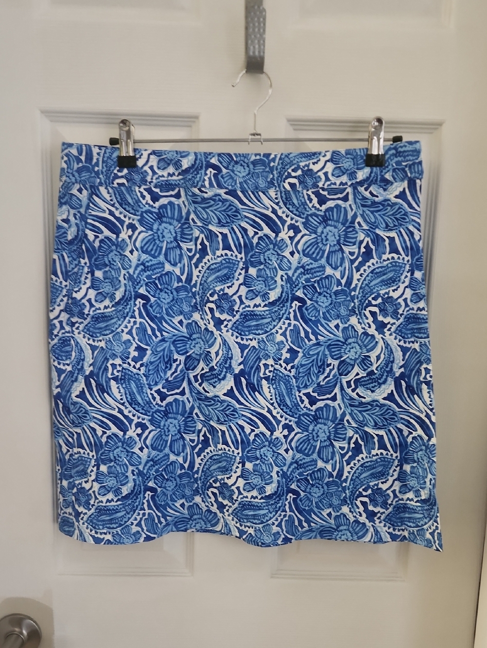 Rip Skirt Blue Floral Print Skirt